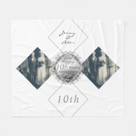 10th,11,20,25th,70th's Anniversary 結婚2写真 フリースブランケット