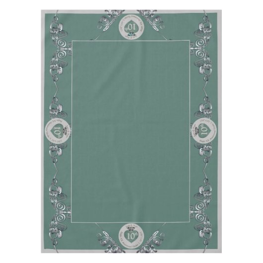 10th,11th,20th,25th Wedding Anniversary テーブルクロス (正面)