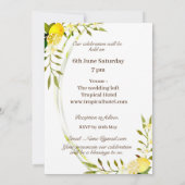 10th Anniversary Lemon Squeeze Wedding Invitation 招待状 (裏面)