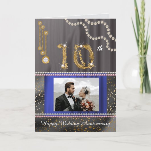 10th Anniversary Photo Greeting | モダンダイヤモンド カード (正面)