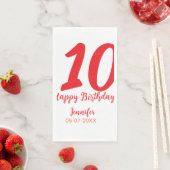 10th birthday add name date year redテンプレート (インサイチュ)
