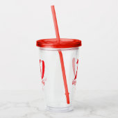 10th birthday add name date year redテンプレート アクリルタンブラー (左)