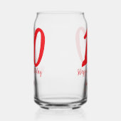 10th birthday add name date year redテンプレート ガラス缶 (右)