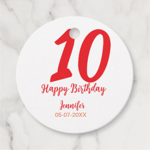 10th birthday add name date year redテンプレート フェイバータグ