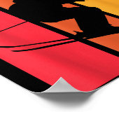 10th Birthday Boy Retro Ski Lover Skier 10 Years O ポスター (角)