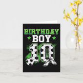 10th Birthday Boy Soccer 10 Year Old Sport 10yr Bo カード (黄色い花)