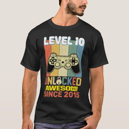10th Birthday Gamer 10 Year Old Funny Bday Boy Nin Tシャツ (正面)