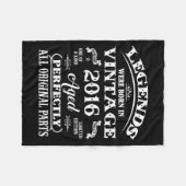 10th Birthday Gift Legend Born In 2016 10 For Year フリースブランケット (正面(横))