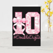 10th Birthday Girl Pink Coquette Bow 10 Year Old A カード (黄色い花)