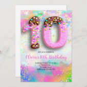 10th Birthday Girls Invitation 招待状 (正面/裏面)