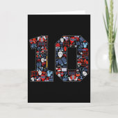 10th Birthday Ice Hockey Themed 10 Year Old Party  カード (正面)