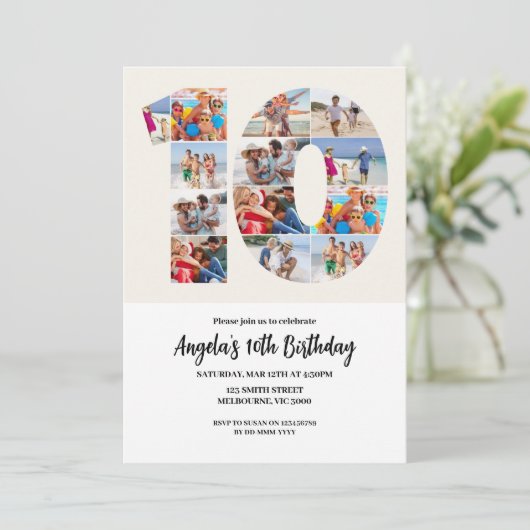 10th Birthday Invitation - Number 10 招待状 (スタンド正面)