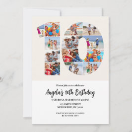 10th Birthday Invitation - Number 10 招待状