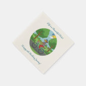 10th Birthday | Life is a Beautiful Ride on a Bike スタンダードカクテルナプキン (角)