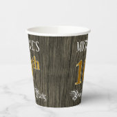 10th Birthday Party — Faux Gold & Faux Wood Looks 紙コップ (左)