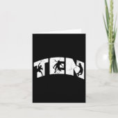 10th Birthday Retro Badminton 10 Years Old Boy Gir カード (正面)