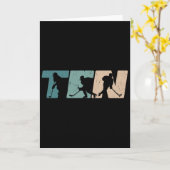 10th Birthday Retro Ice Hockey 10 Years Old Boy Gi カード (黄色い花)