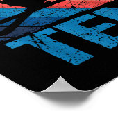 10th Birthday Retro Ski Skiing 10 Year Old Boys Gi ポスター (角)