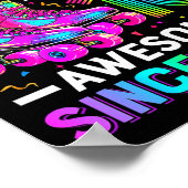 10th Birthday Shirt Girl 10 Year Old Roller Skate  ポスター (角)