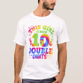 10th Birthday Shirt Tie Dye 10 Tシャツ (正面)
