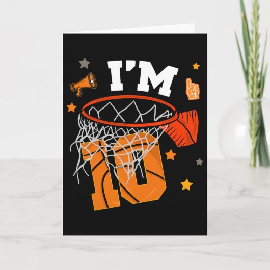 10th Birthday Sketll Boy 10 Yr Old I'm Ten Years B カード (正面)