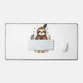 10th Birthday Sloth Vintage Wild One Shirt デスクマット (キーボード&マウス)