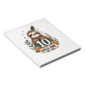 10th Birthday Sloth Vintage Wild One Shirt ノートパッド (アングル)