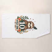 10th Birthday Sloth Vintage Wild One Shirt バスタオル (バスタオル)