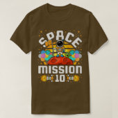 10th Birthday Space Mission 10 Years Old Astronaut Tシャツ (デザイン正面)