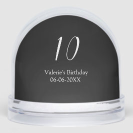 10th birthday white black name date calligraphy 