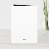 10th birthday white black name date calligraphy  カード (裏面)