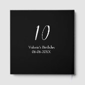 10th birthday white black name date calligraphy  ゲストブック (裏面)