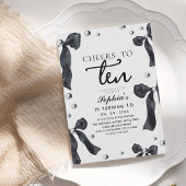 10th Black Bow Birthday Party 招待状