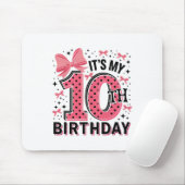10th Coquette Birthday Girl 10 Years Old Girl Coqu マウスパッド (マウス)