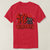 10th Ninja Birthday Boy 10 Year Old Samurai Bday P Tシャツ (デザイン正面)