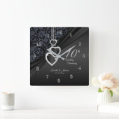 10th Onyx'結婚Anniversary Keepsake 2 スクエア壁時計 (ホーム)