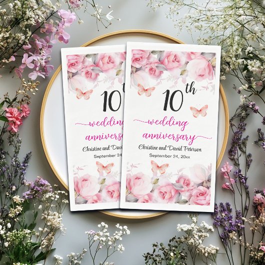 10th Tinの結婚記念日赤面バラ