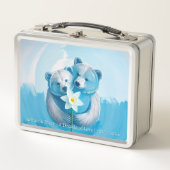 10th Tin Anniversary Bear Couple | 思い出の品 メタルランチボックス (正面)