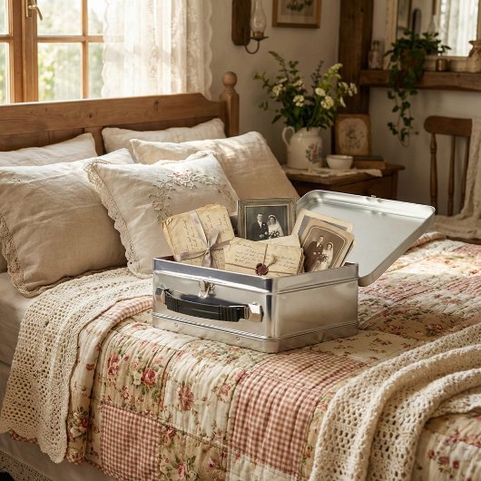 10th Tin Anniversary Bear Couple | Keepsake Memory メタルランチボックス