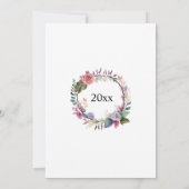 10th Tin Wedding Anniversary Floral セーブザデート (裏面)