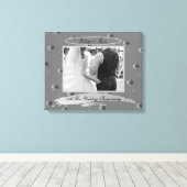 「10th Tin's 結婚 Anniversary」錫カラーバラ キャンバスプリント (インサイチュ (ウッドフロア))