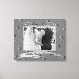 「10th Tin's 結婚 Anniversary」錫カラーバラ キャンバスプリント