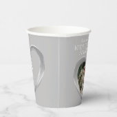10th Tin's anniversary結婚ハートフォトグレー 紙コップ (右)