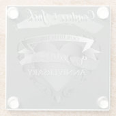 10th Tin's Anniversary 結婚ハートエンブレムコースター ガラスコースター (裏面)