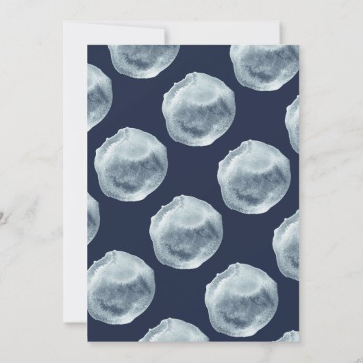 10th Twilight Blue Bubble Birthday Party  招待状 (裏面)