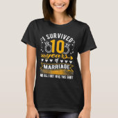 10th Wedding Anniversary, 10 Years Married Tシャツ (正面)
