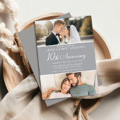 10th Wedding Anniversary Celebration Then and Now 招待状