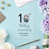 10th wedding anniversary name photo bold letter st アクリル招待状 (インサイチュ (ウェディング))