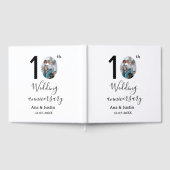 10th wedding anniversary name photo bold letter st ゲストブック (全面)