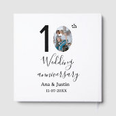 10th wedding anniversary name photo bold letter st ゲストブック (裏面)